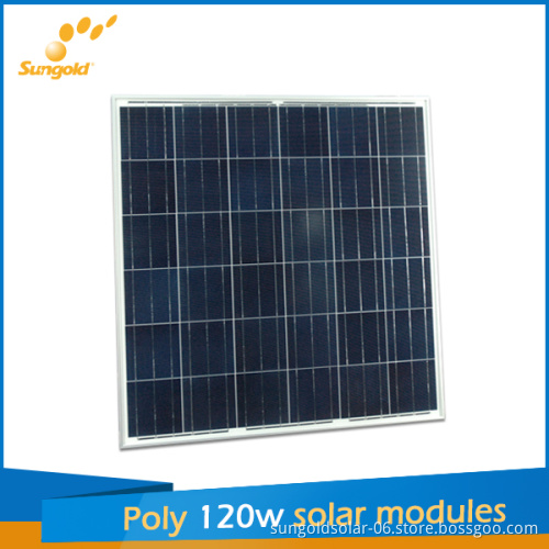 Hot sale 120 watt Poly solar panel for industrial use